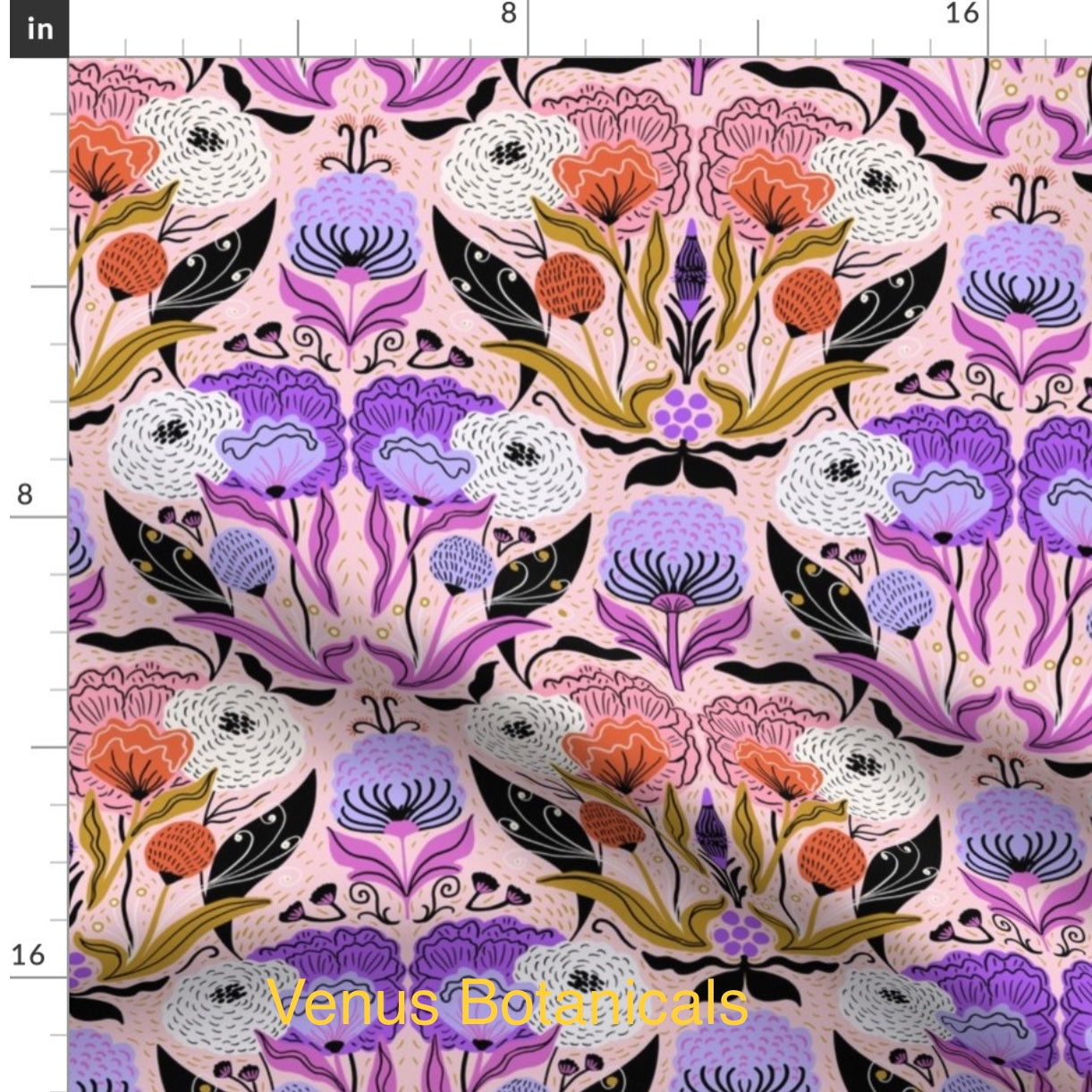 Swatch-“Venus Botanicals” Linen Blend