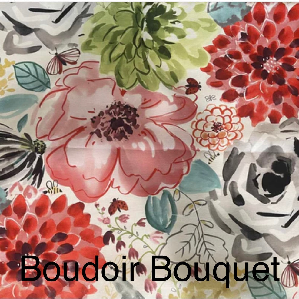 Swatch-“Boudoir Bouquet” Cotton Canvas